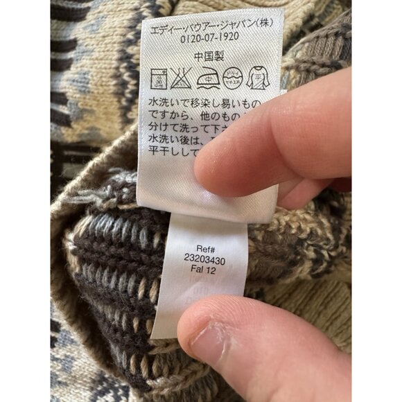 Eddie Bauer Women Cardigan Sweater Sz XL Button Front Pockets Cotton NWOT Cabin - Picture 15 of 16